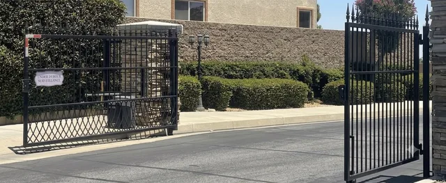Iron community entrance gate