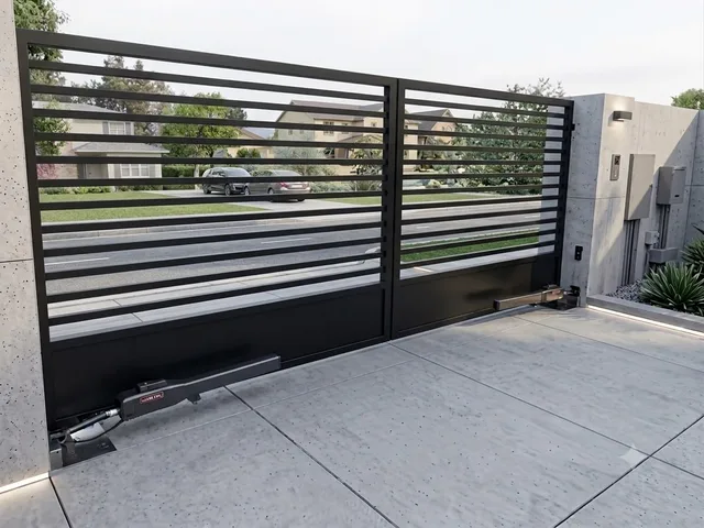 Swing gate opener installation